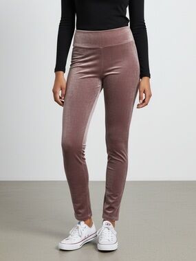 32 DEGREES Heat mauve/purple velour activewear leggings size small